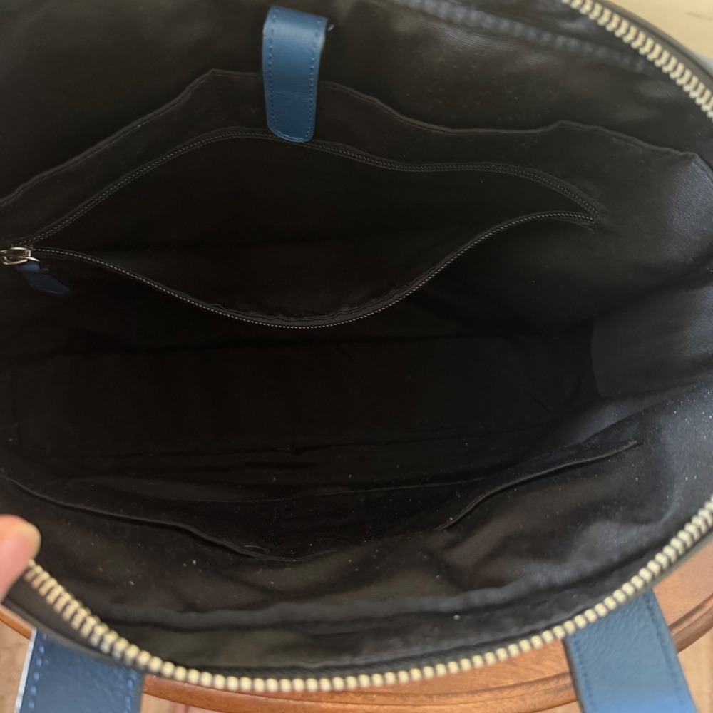 Coach Metropolitan Slim Briefcase Blue Leather Laptop Bag, Tote, Messenger bag - Picture 6 of 16